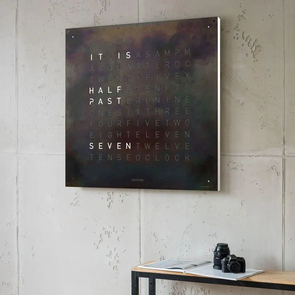 QLOCKTWO LARGE Raw Iron Creator's Edition Wall Clock