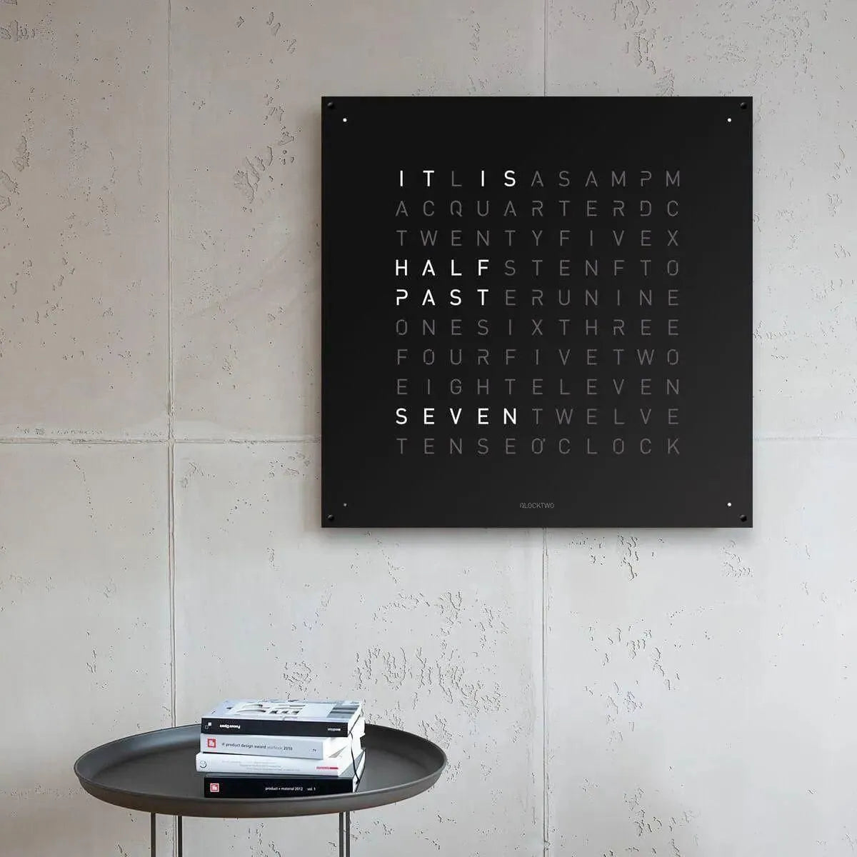 Qlocktwo - QLOCKTWO LARGE Wall Clock - QT-LARGE-EN-BP | Montreal Lighting & Hardware
