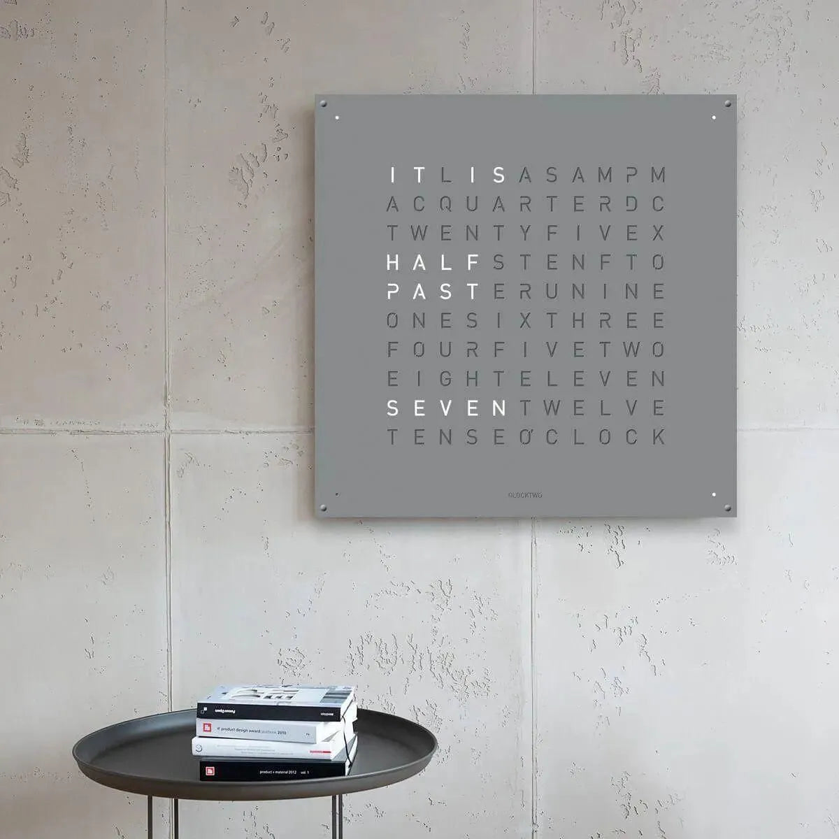 Qlocktwo - QLOCKTWO LARGE Wall Clock - QT-LARGE-EN-GR | Montreal Lighting & Hardware