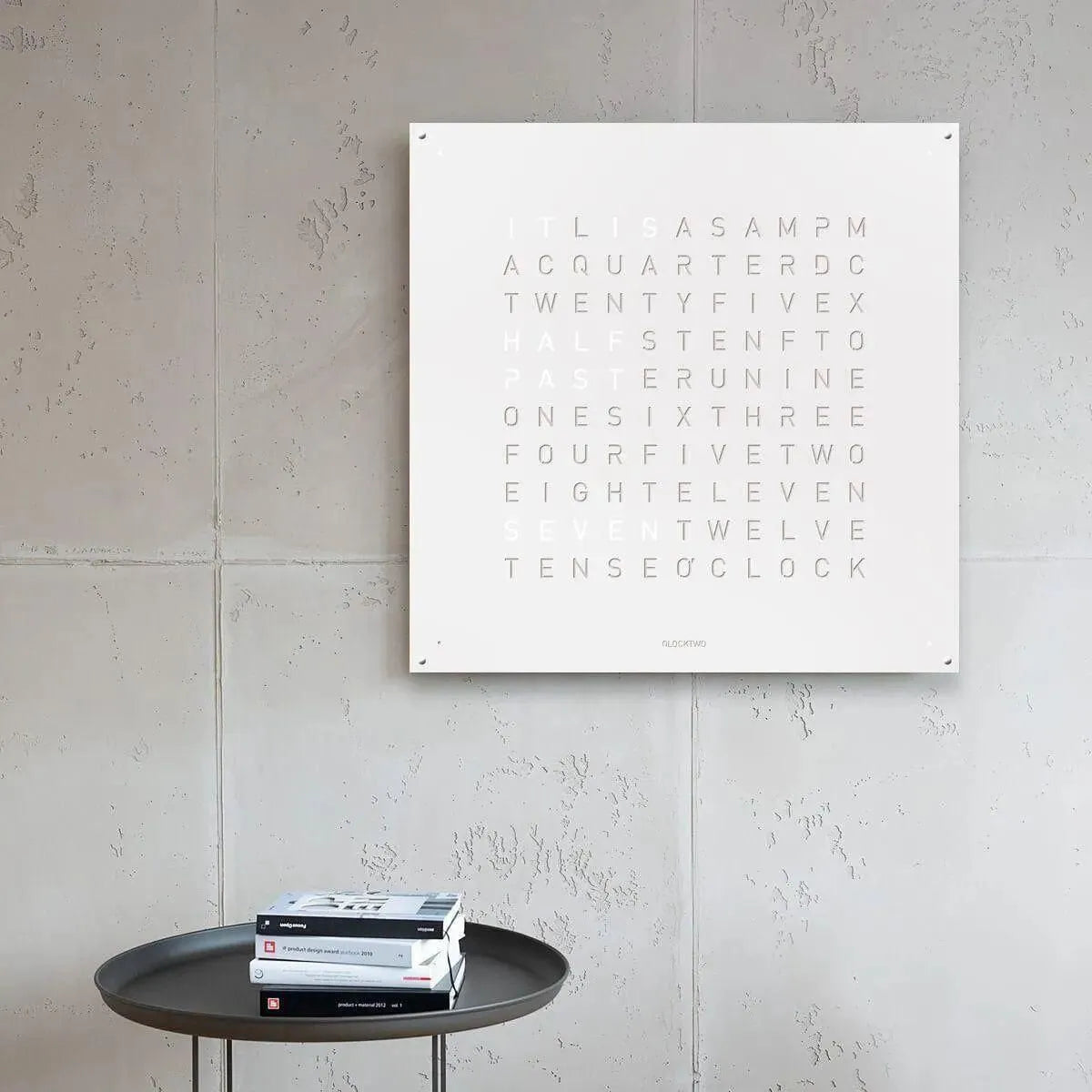 Qlocktwo - QLOCKTWO LARGE Wall Clock - QT-LARGE-EN-WP | Montreal Lighting & Hardware