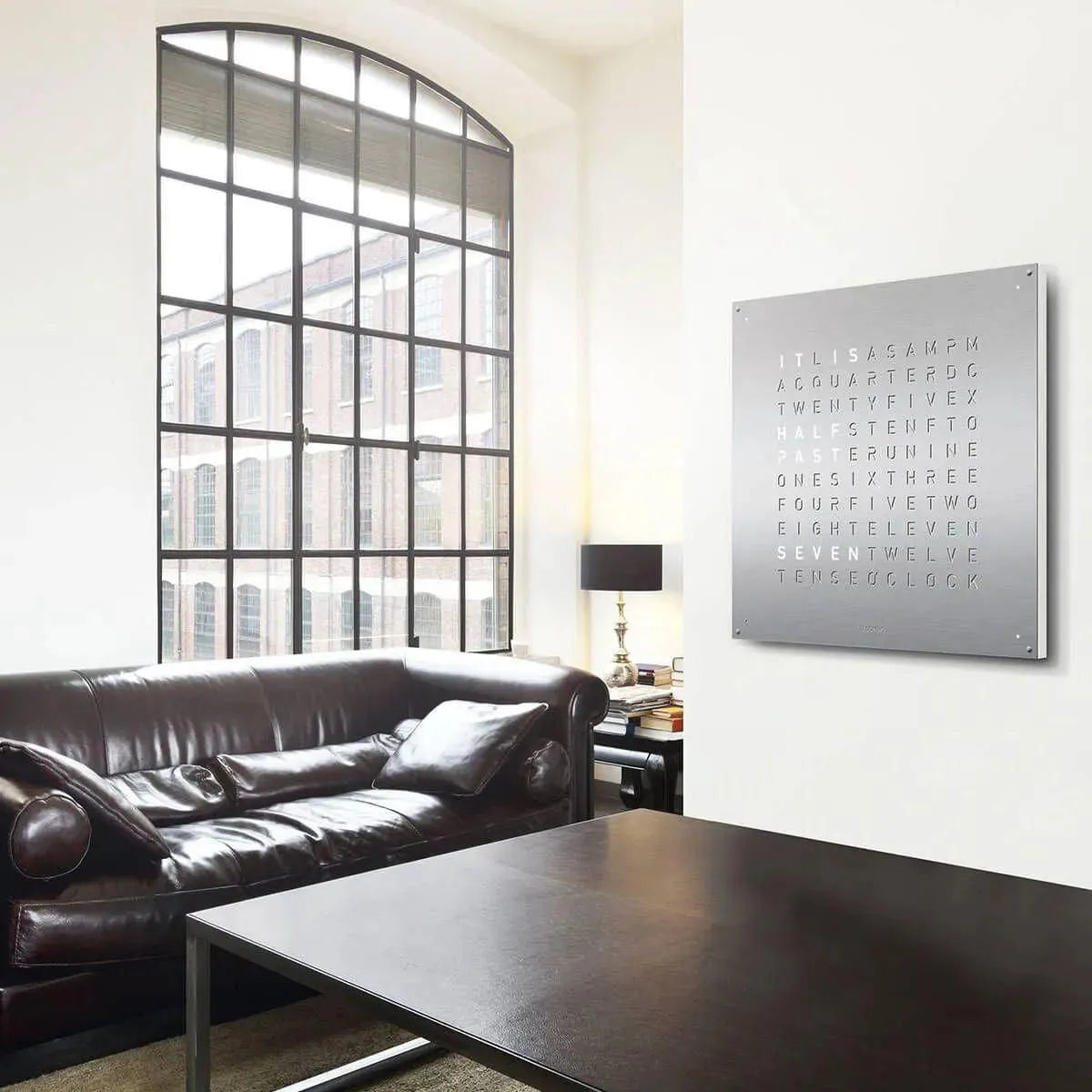 Qlocktwo - QLOCKTWO LARGE Wall Clock - QT-LARGE-EN-SS | Montreal Lighting & Hardware