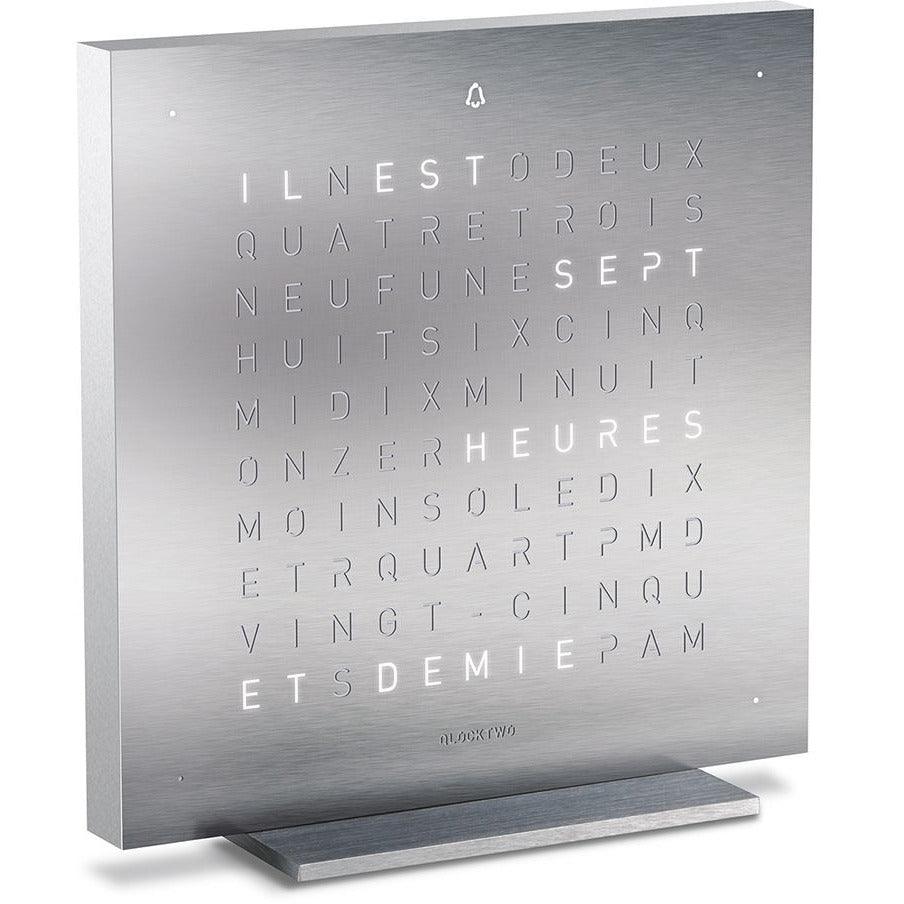 Qlocktwo - QLOCKTWO TOUCH Metal Alarm Clock - QT-TOUCH-METAL-FR-FM | Montreal Lighting & Hardware