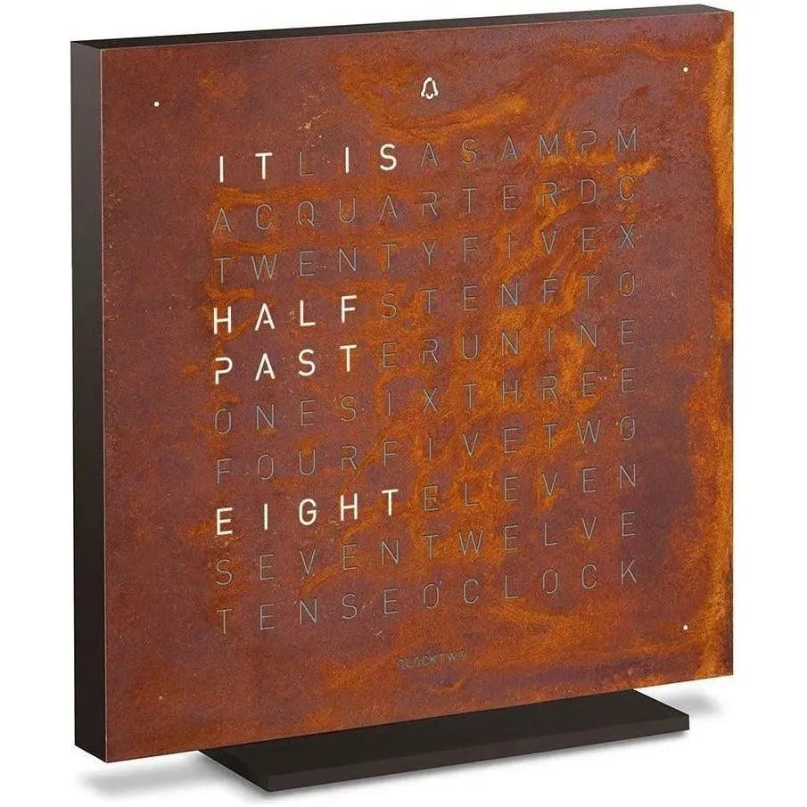 Qlocktwo - QLOCKTWO TOUCH Rust Creator's Edition Wall Clock - QT-TOUCH-CE-EN-RU | Montreal Lighting & Hardware
