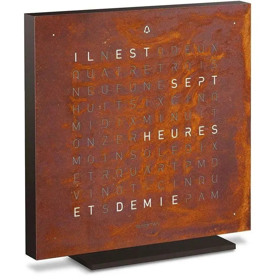 Qlocktwo - QLOCKTWO TOUCH Rust Creator's Edition Wall Clock - QT-TOUCH-CE-FR-RU | Montreal Lighting & Hardware