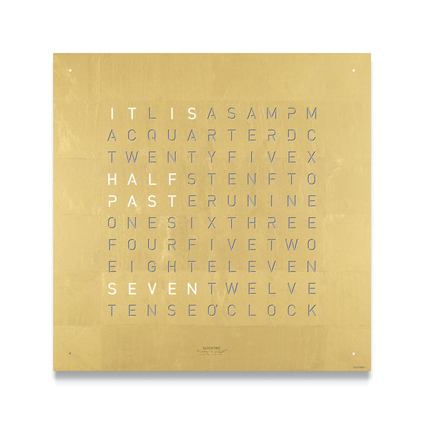QLOCKTWO Earth 45 Frontcover Gold