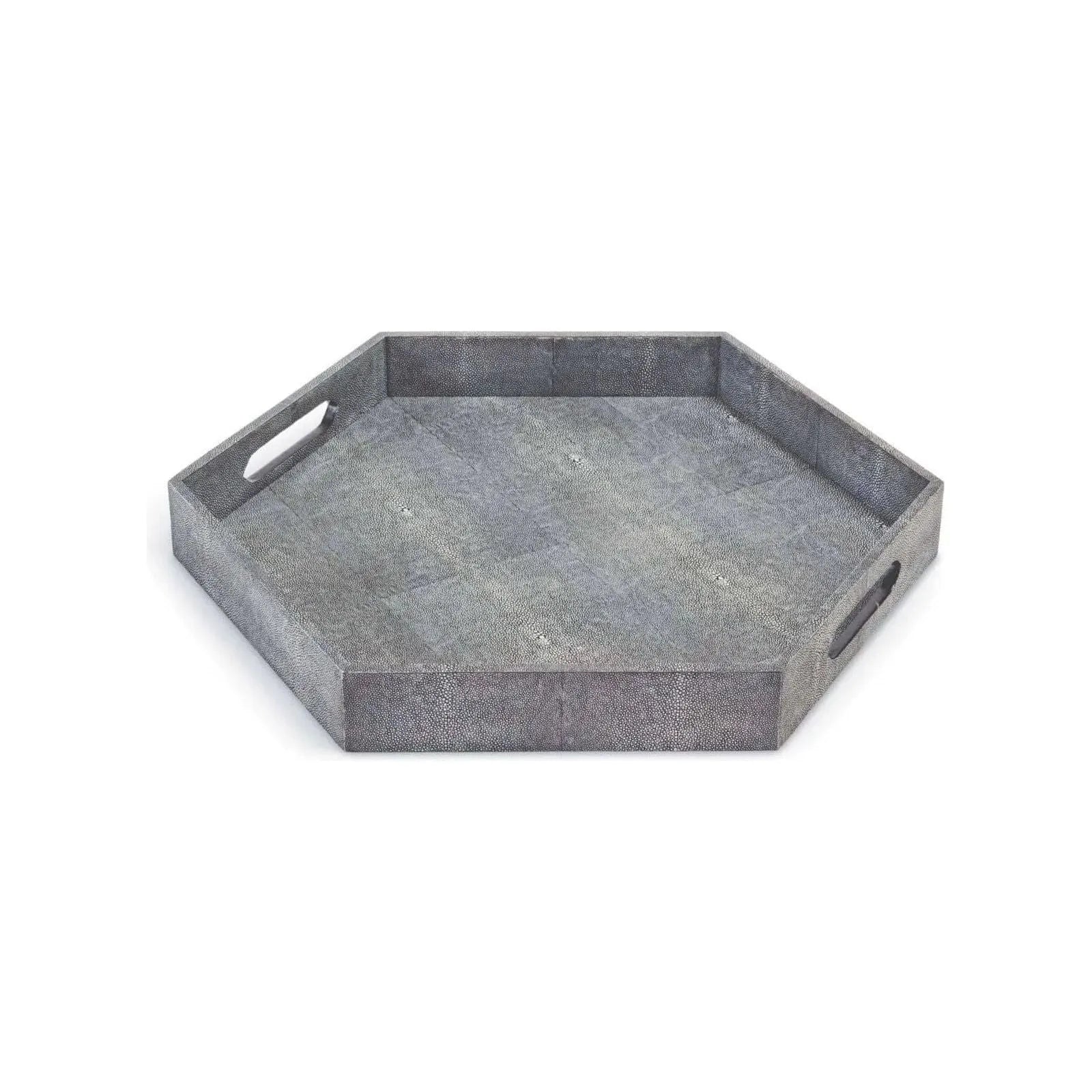 Regina Andrew - Shagreen Hex Tray - 20-1145CHAR | Montreal Lighting & Hardware