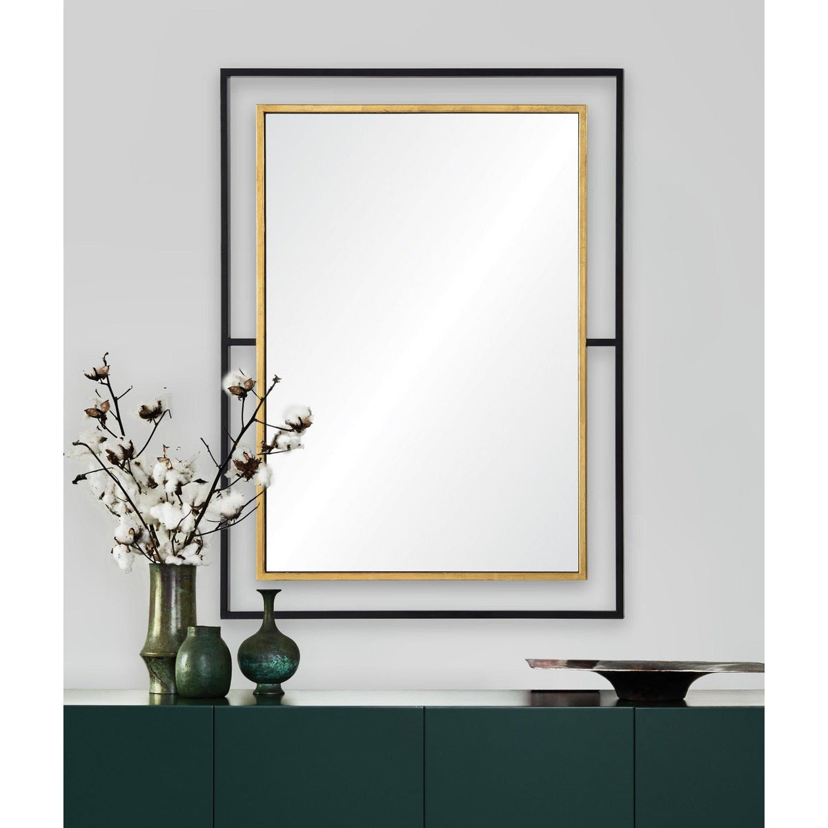 Renwil - Gray Rectangle Mirror - MT2244 | Montreal Lighting & Hardware