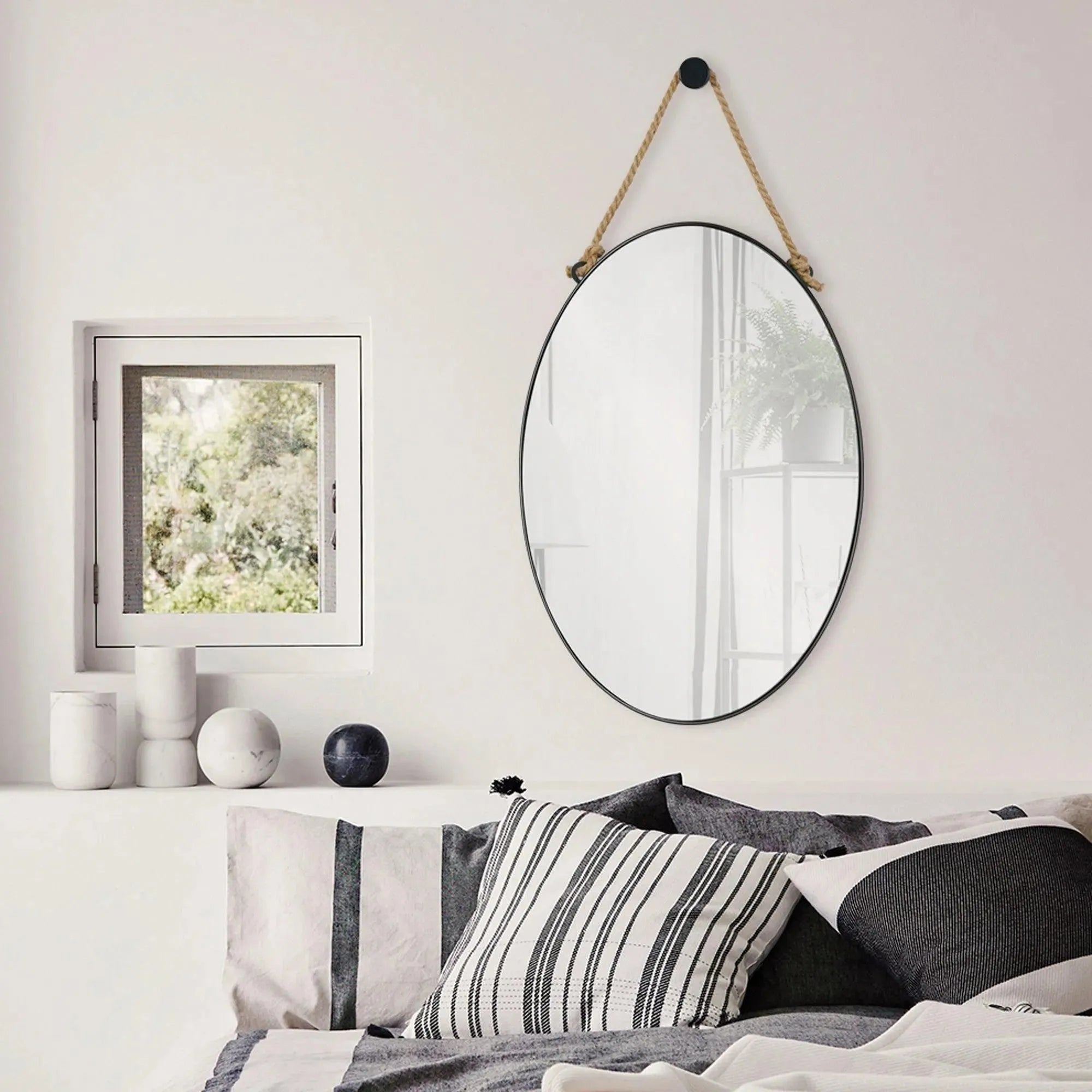 Renwil - Parbuckle Oval Mirror - MT2365 | Montreal Lighting & Hardware
