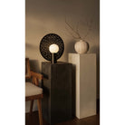 Dounia Home - DH-RIADISTAB-PC - Riad Disc Table Lamp - Polished Copper