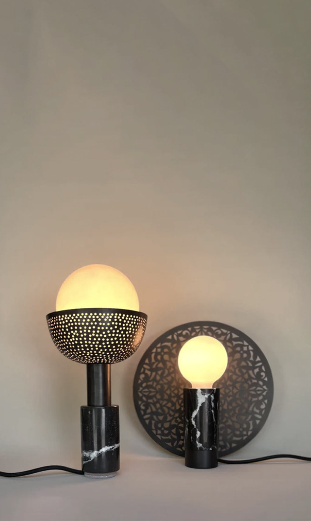 Dounia Home - DH-RIADISTAB-BRS - Riad Disc Table Lamp - Polished Brass