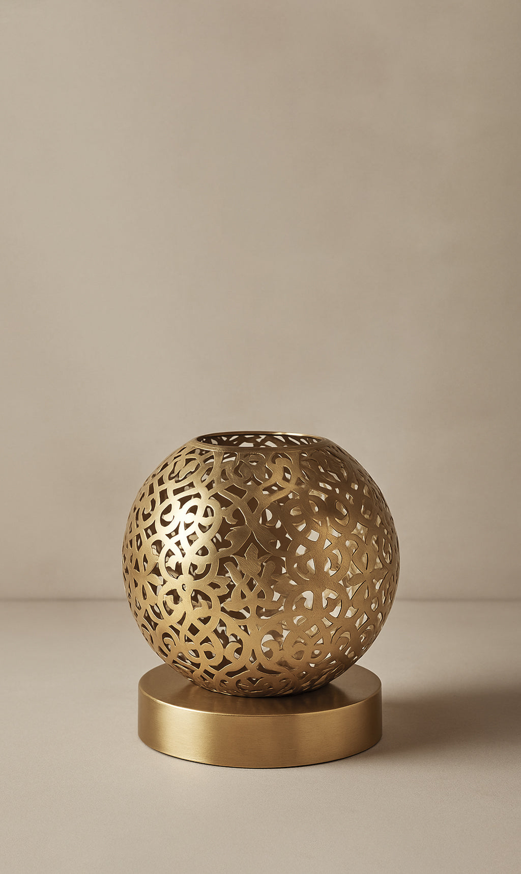 Dounia Home - DH-RIATABLAM-SM-BRS - Riad Table Lamp - Polished Brass