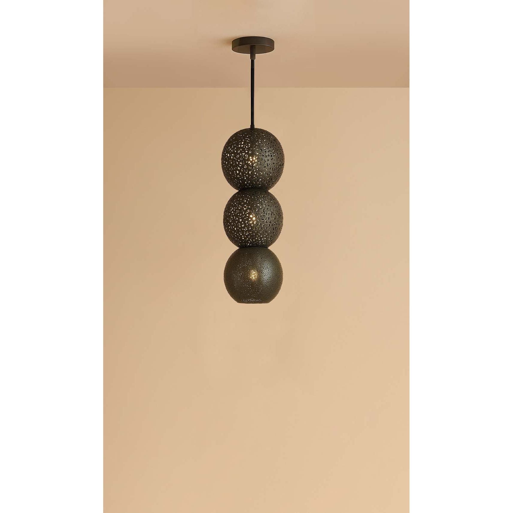 Dounia Home - DH-RIAPENLIG-SM-BRS - Riad Pendant Light - Polished Brass