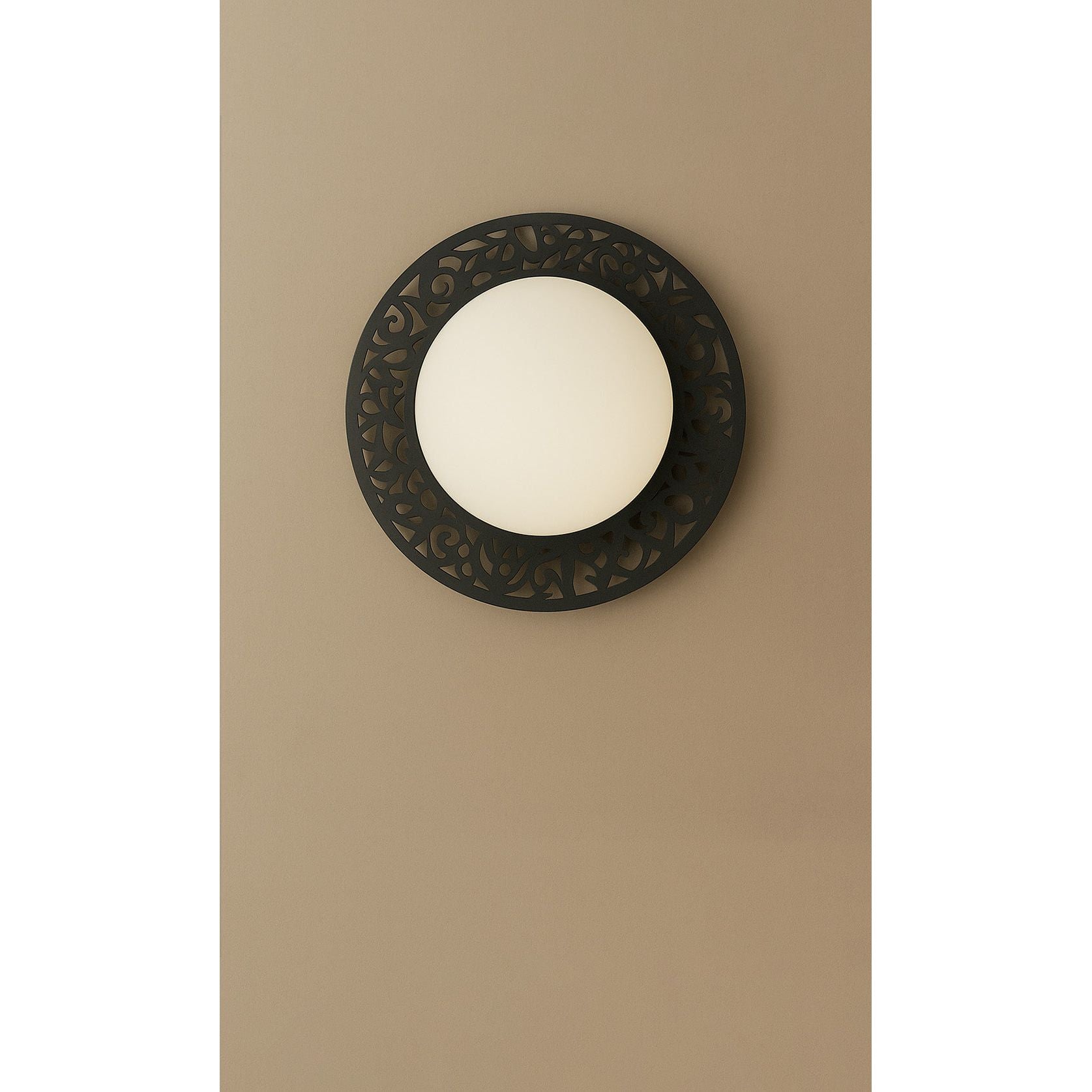 Dounia Home - DH-RIAROUWAL-SM-AB - Riad Round Wall Sconce - Antique Brass