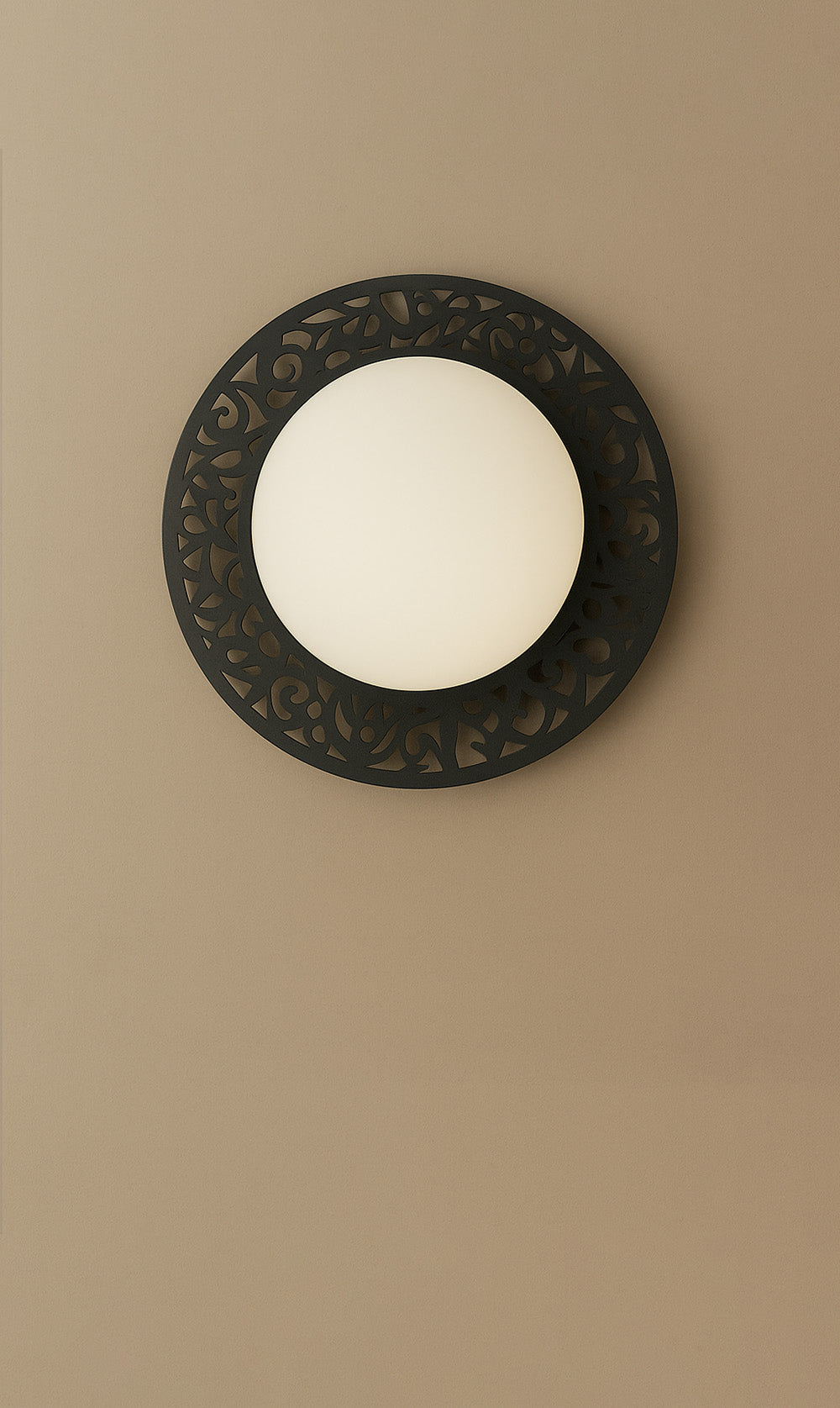 Dounia Home - DH-RIAROUWAL-SM-AB - Riad Round Wall Sconce - Antique Brass