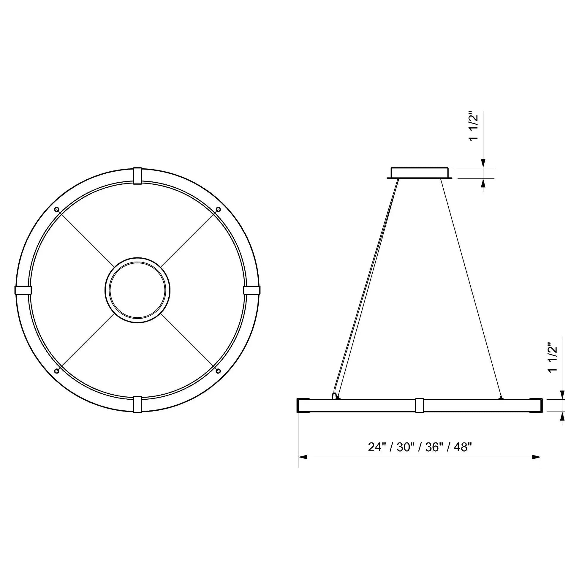 Ridgely Studio Works - Aura Slim Pendant - AU-SM-PE-BLS-LRG | Montreal Lighting & Hardware