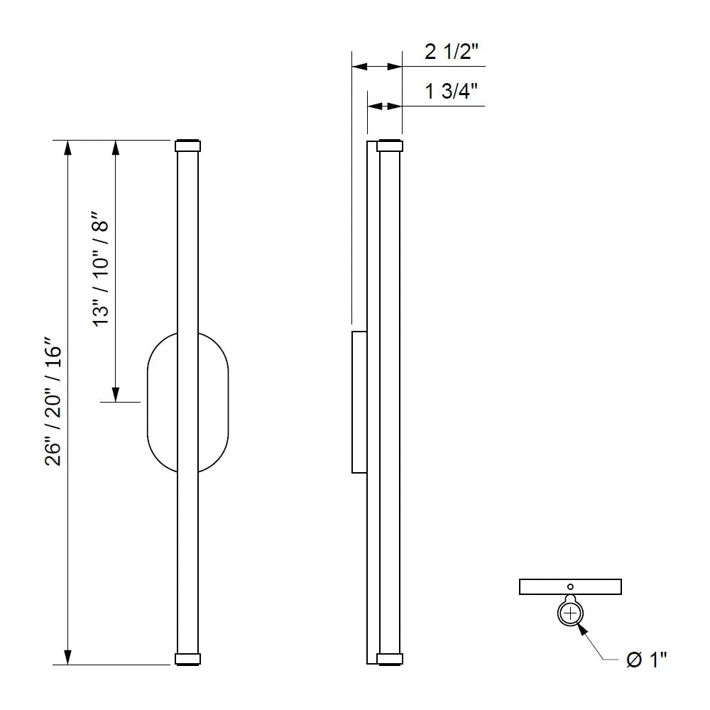 Ridgely Studio Works - Beam Wall Sconce - BEA-WS-16-MB | Montreal Lighting & Hardware