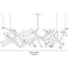 Ridgely Studio Works - Bicycle Linear Chandelier - BIC-CH-102AW-LNR-B | Montreal Lighting & Hardware