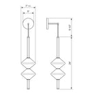 Ridgely Studio Works - Gem2 Wall Sconce - Round Backplate - GEM2-WS-30-MB-BB-RND | Montreal Lighting & Hardware