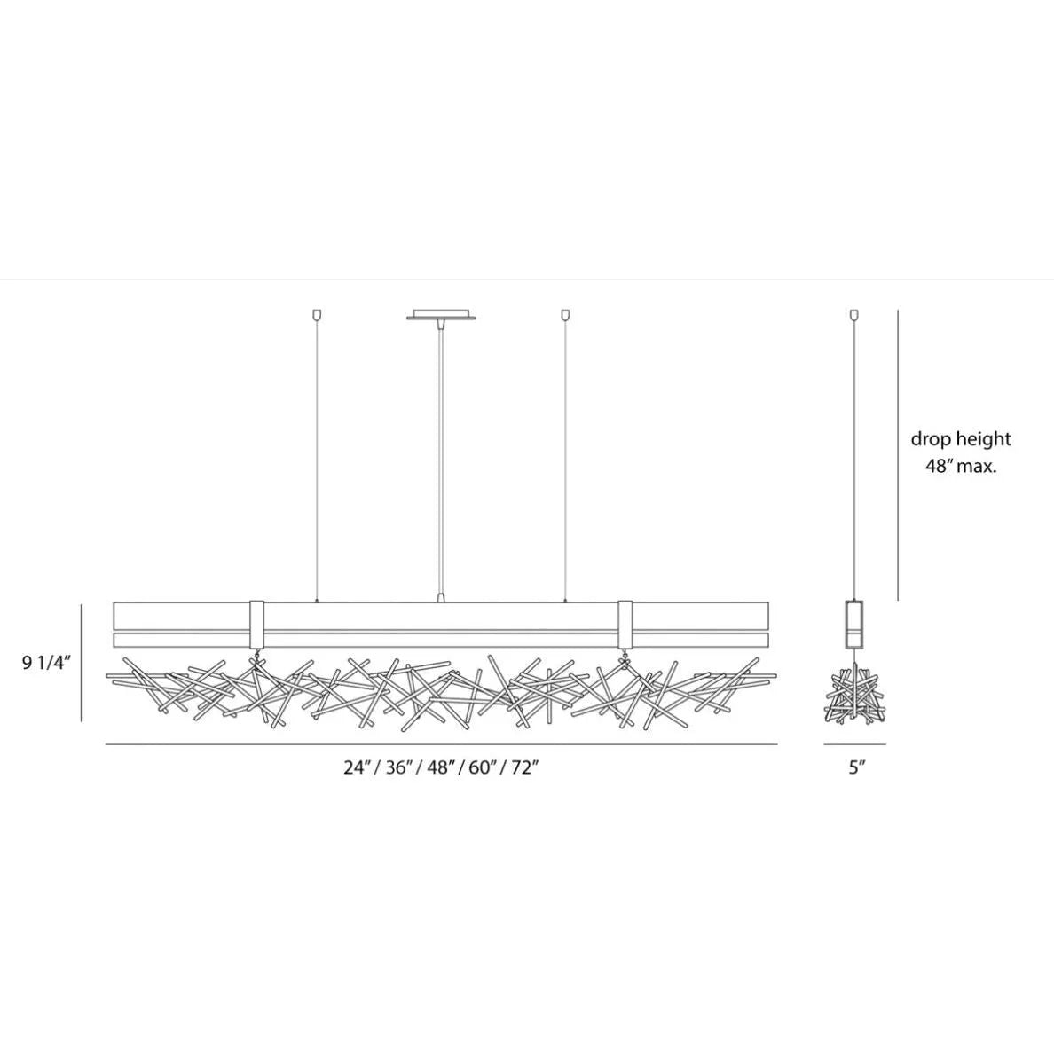 Ridgely Studio Works - Level Criss-Cross Pendant - LE-CC-PE-BLS-SM | Montreal Lighting & Hardware