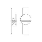Ridgely Studio Works - Lunette Rectangular Bar Wall Light - LUN-REC-1P-WS-CH-112BRZ | Montreal Lighting & Hardware