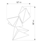 Ridgely Studio Works - Rapture Wall Sconce - RAPT-WS-CL3-GB-GL | Montreal Lighting & Hardware