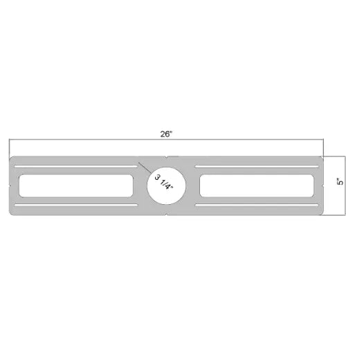 26" Flat Rough-In Plate