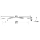 Rocheleau - R1298 Pull - POI-R1298-128-BSN | Montreal Lighting & Hardware