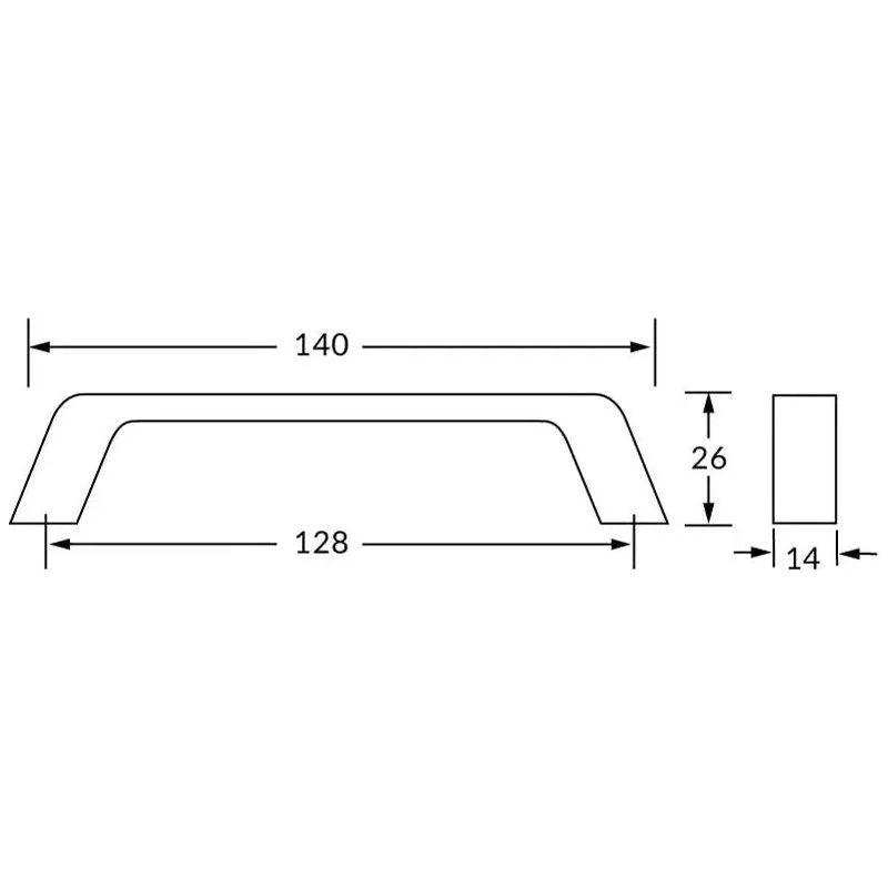 Rocheleau - R4231 Pull - POI-R4231-128-BSN | Montreal Lighting & Hardware