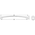 Rocheleau - R5618 Pull - POI-R5618-128-BSN | Montreal Lighting & Hardware