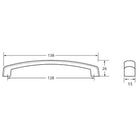 Rocheleau - R5618 Pull - POI-R5618-128-BSN | Montreal Lighting & Hardware