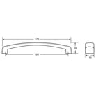 Rocheleau - R5618 Pull - POI-R5618-128-BSN | Montreal Lighting & Hardware