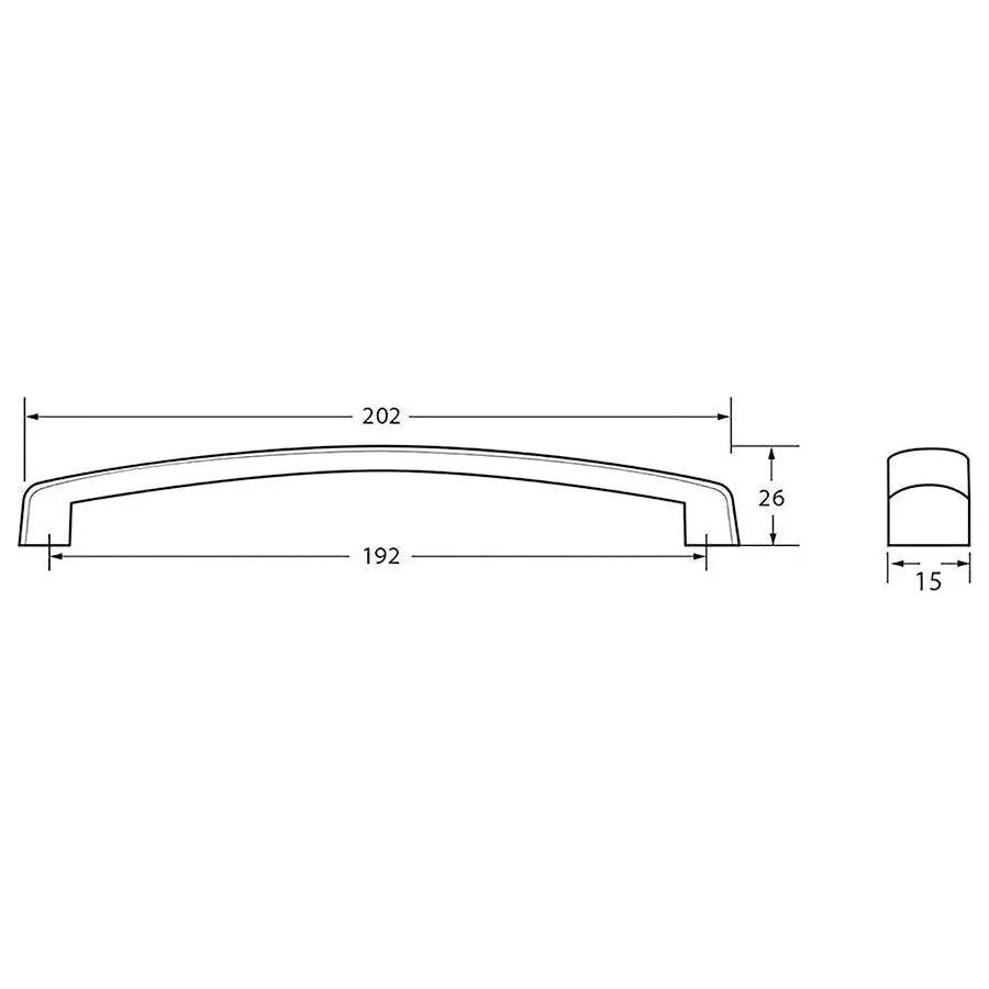 Rocheleau - R5618 Pull - POI-R5618-128-BSN | Montreal Lighting & Hardware