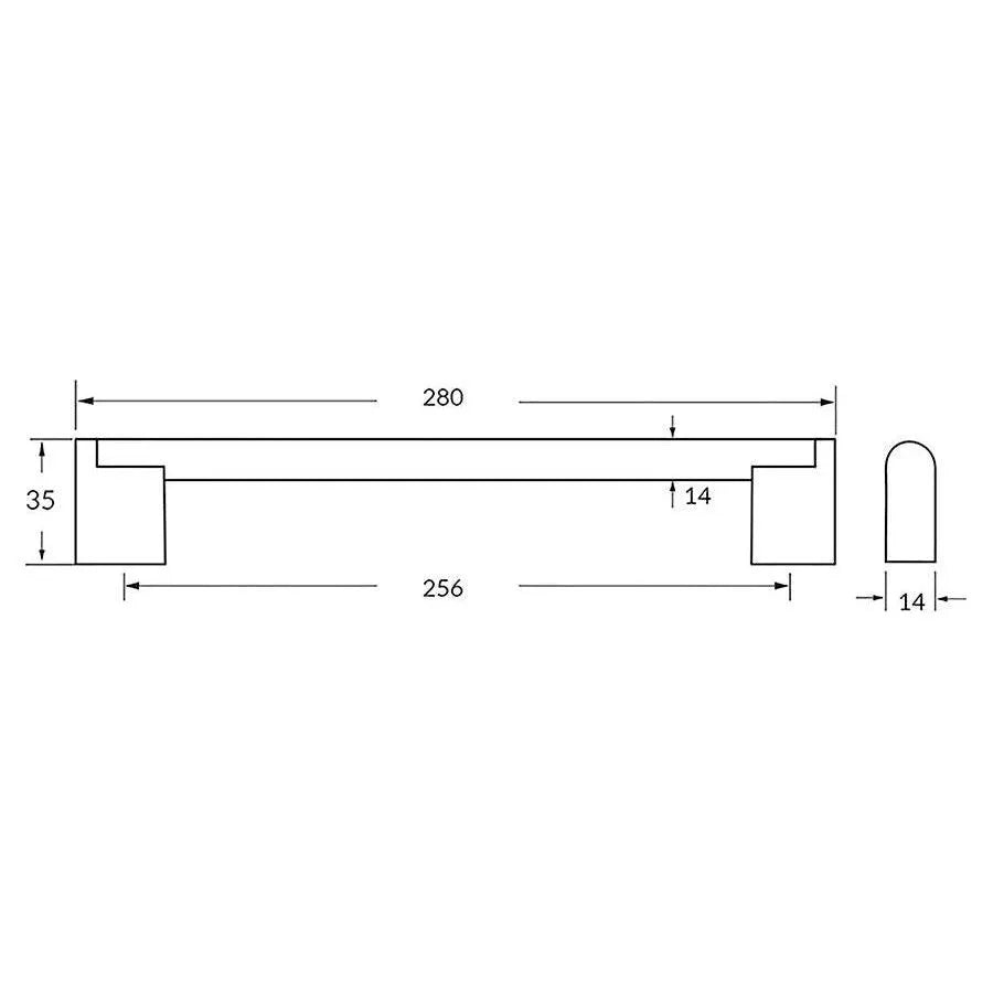 Rocheleau - R6009 Pull - POI-R6009-128-BSN | Montreal Lighting & Hardware