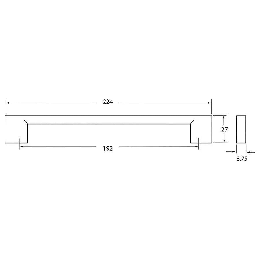 Rocheleau - R7040 Pull - POI-R7040-128-ABN | Montreal Lighting & Hardware