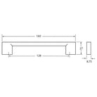 Rocheleau - R7040 Pull - POI-R7040-128-ABN | Montreal Lighting & Hardware