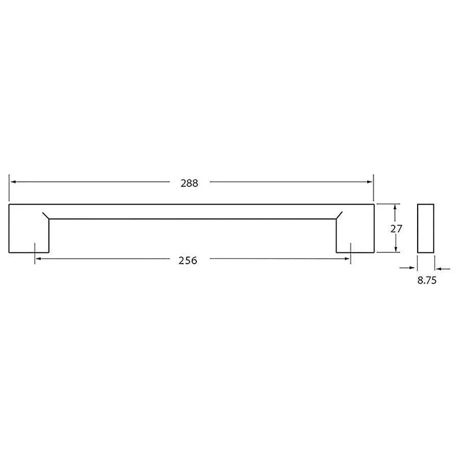 Rocheleau - R7040 Pull - POI-R7040-128-ABN | Montreal Lighting & Hardware
