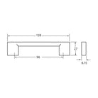 Rocheleau - R7040 Pull - POI-R7040-128-ABN | Montreal Lighting & Hardware