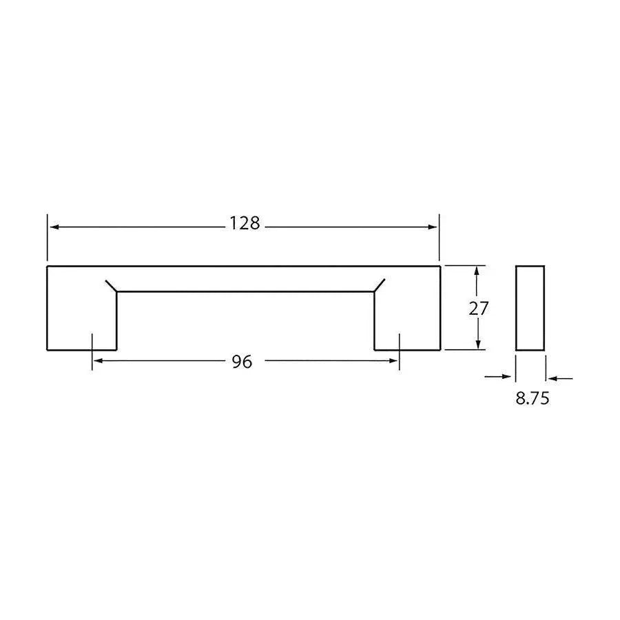 Rocheleau - R7040 Pull - POI-R7040-128-ABN | Montreal Lighting & Hardware
