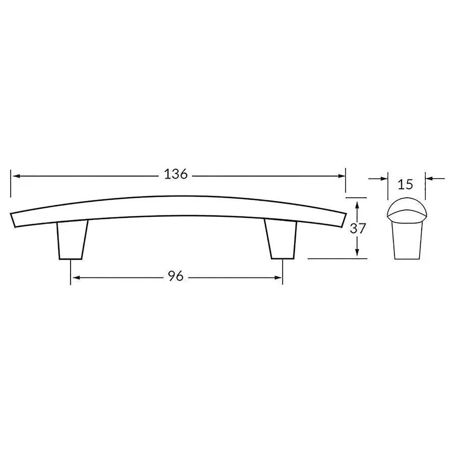 Rocheleau - R7090 Pull - POI-R7090-128-ABN | Montreal Lighting & Hardware