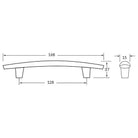 Rocheleau - R7090 Pull - POI-R7090-128-ABN | Montreal Lighting & Hardware