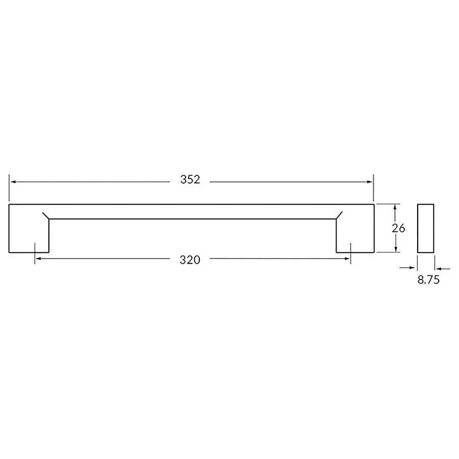 Rocheleau - R71016 Pull - POI-R71016-128-BSN | Montreal Lighting & Hardware