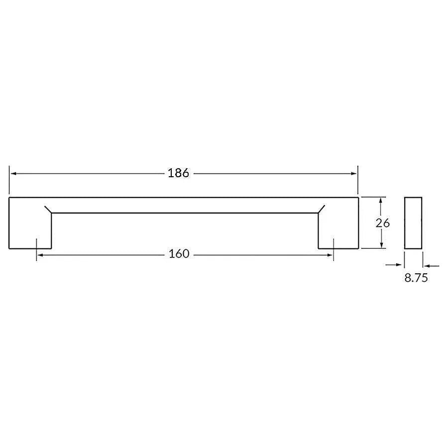 Rocheleau - R71016 Pull - POI-R71016-128-BSN | Montreal Lighting & Hardware