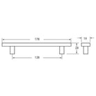 Rocheleau - R7123 Pull - POI-R7123-128-ABN | Montreal Lighting & Hardware