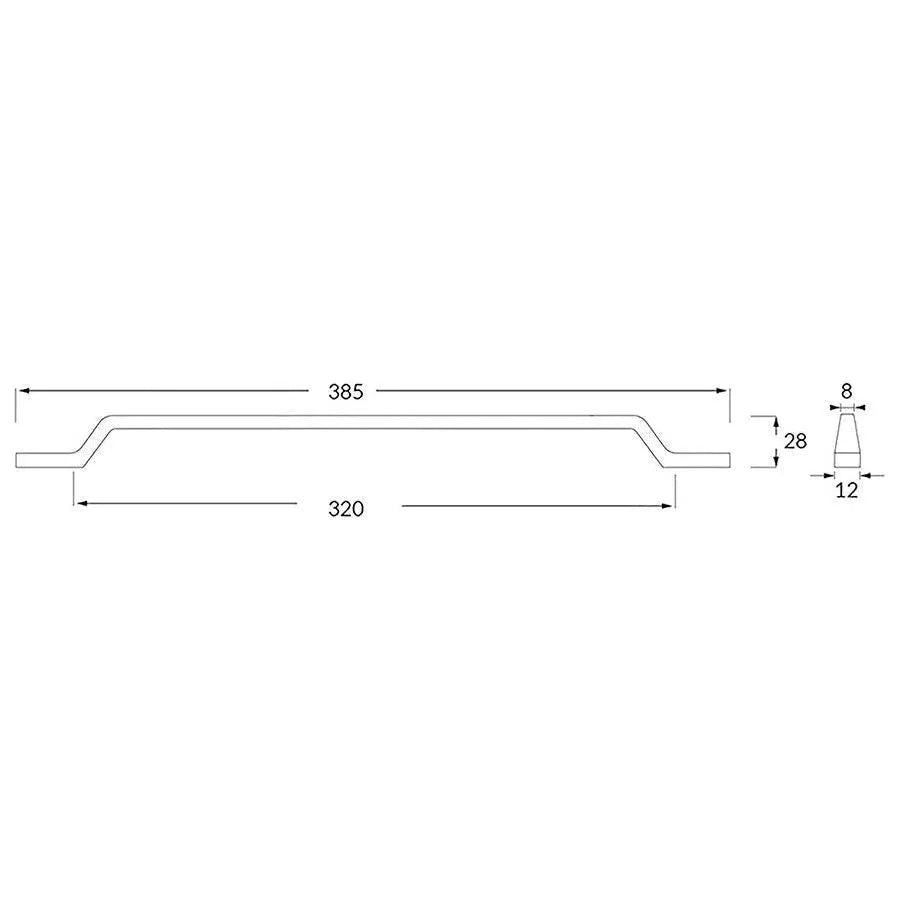 Rocheleau - R71444 Pull - POI-R71444-128-BSN | Montreal Lighting & Hardware