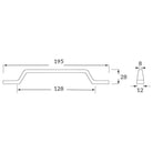 Rocheleau - R71444 Pull - POI-R71444-128-BSN | Montreal Lighting & Hardware