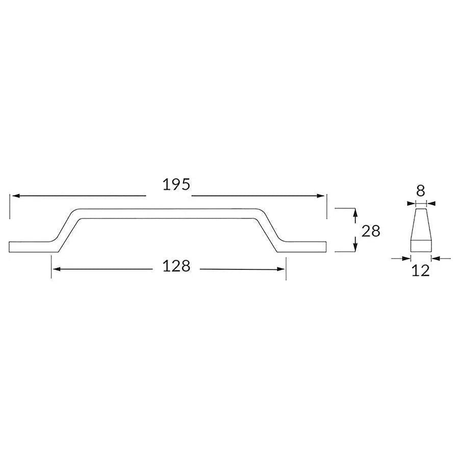 Rocheleau - R71444 Pull - POI-R71444-128-BSN | Montreal Lighting & Hardware