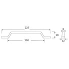 Rocheleau - R71444 Pull - POI-R71444-128-BSN | Montreal Lighting & Hardware