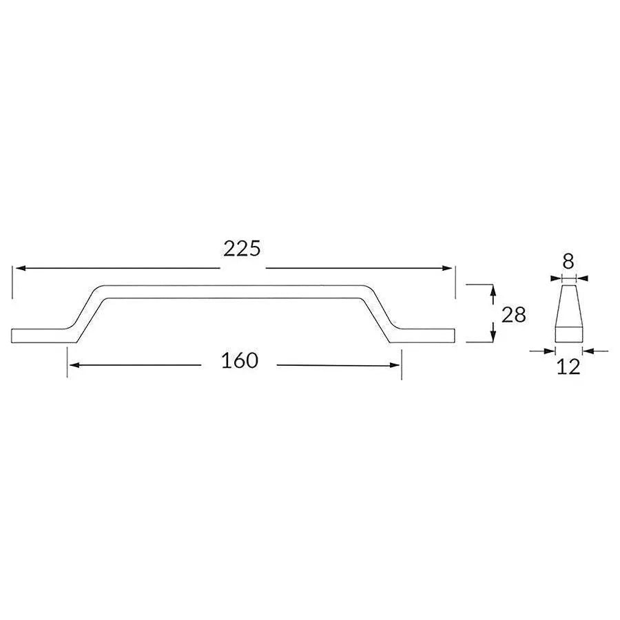Rocheleau - R71444 Pull - POI-R71444-128-BSN | Montreal Lighting & Hardware