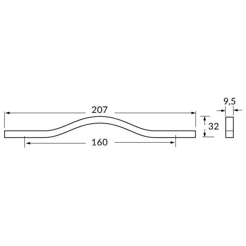 Rocheleau - R71481 Pull - POI-R71481-160-NA | Montreal Lighting & Hardware