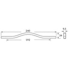 Rocheleau - R71481 Pull - POI-R71481-160-NA | Montreal Lighting & Hardware